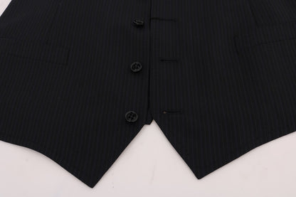 Chaleco elegante de mezcla de lana a rayas