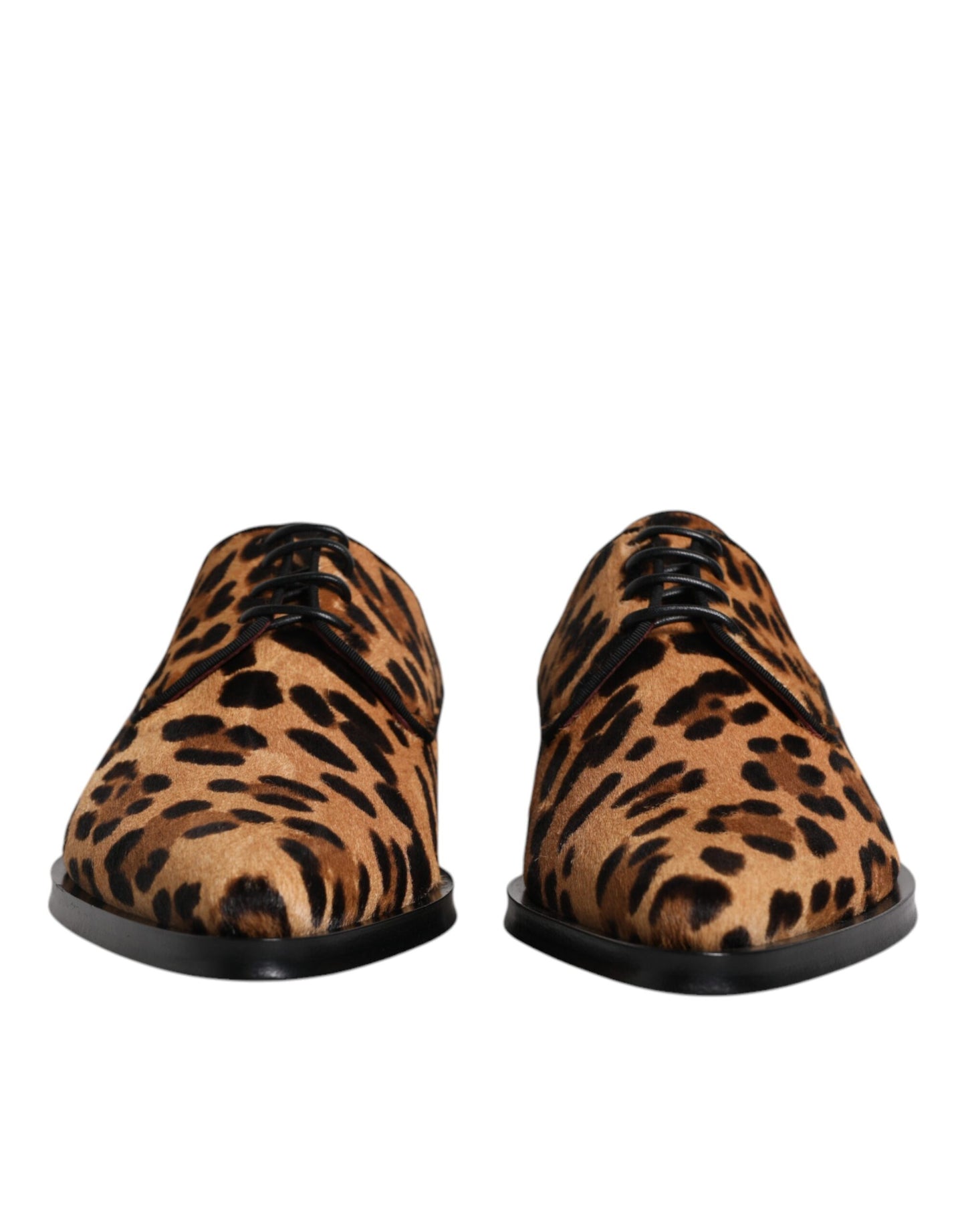 Zapatos de vestir formales Derby de leopardo marrón para hombre