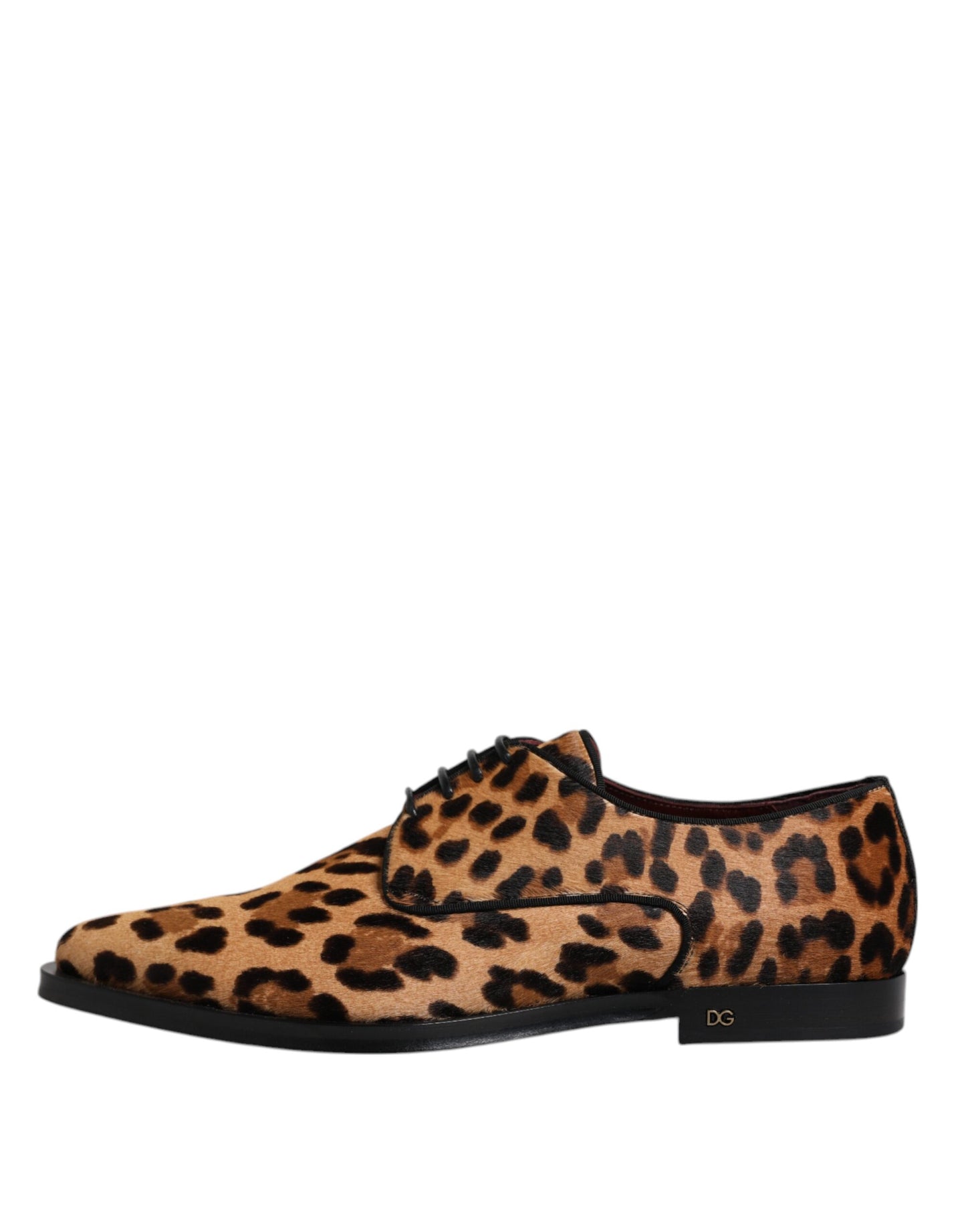 Zapatos de vestir formales Derby de leopardo marrón para hombre
