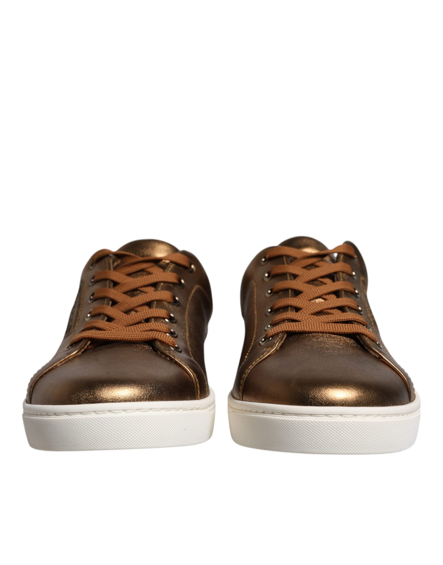 Zapatillas deportivas de cuero dorado con logo de Londres para hombre