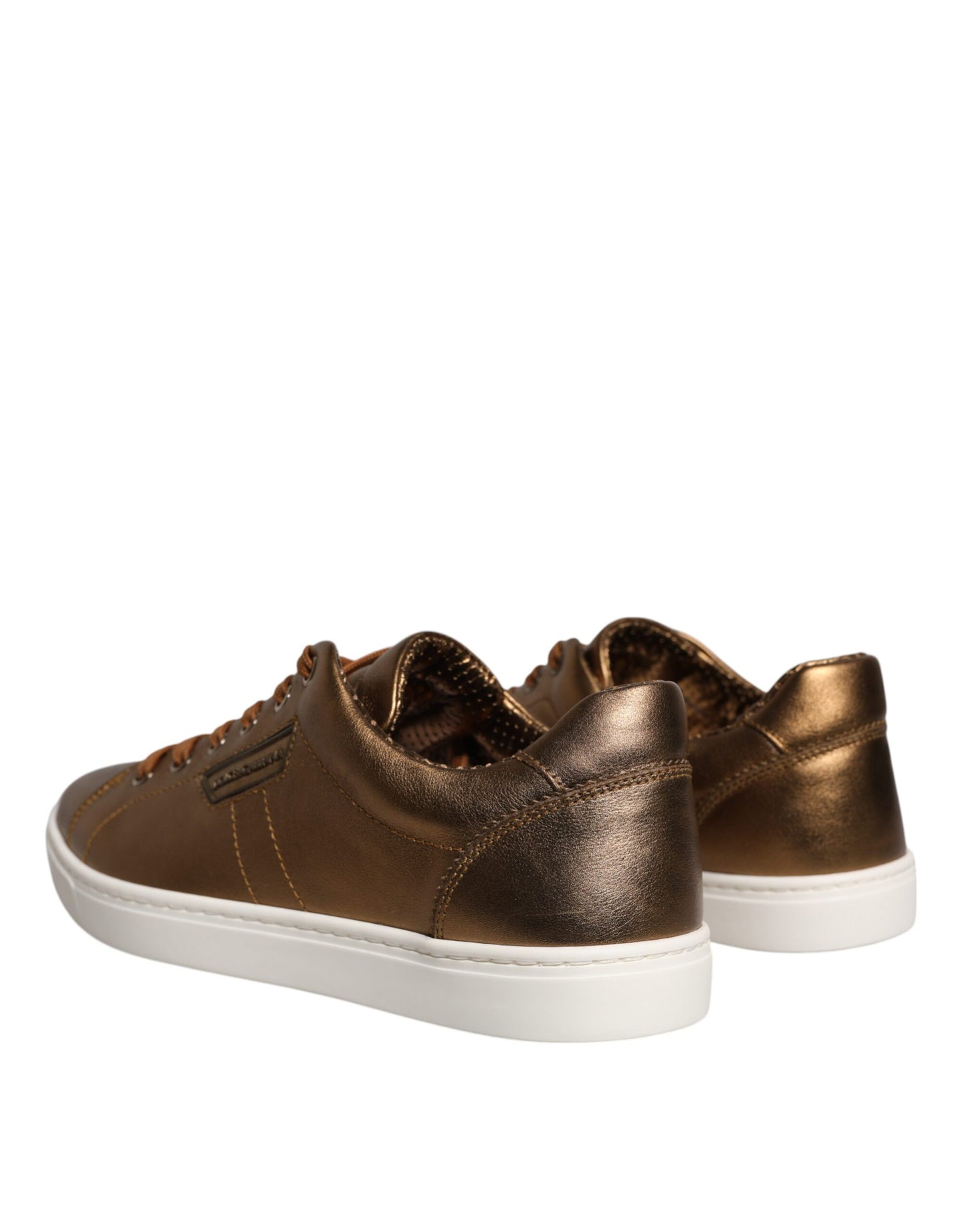 Zapatillas deportivas de cuero dorado con logo de Londres para hombre