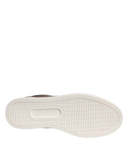 Zapatillas deportivas de cuero dorado con logo de Londres para hombre
