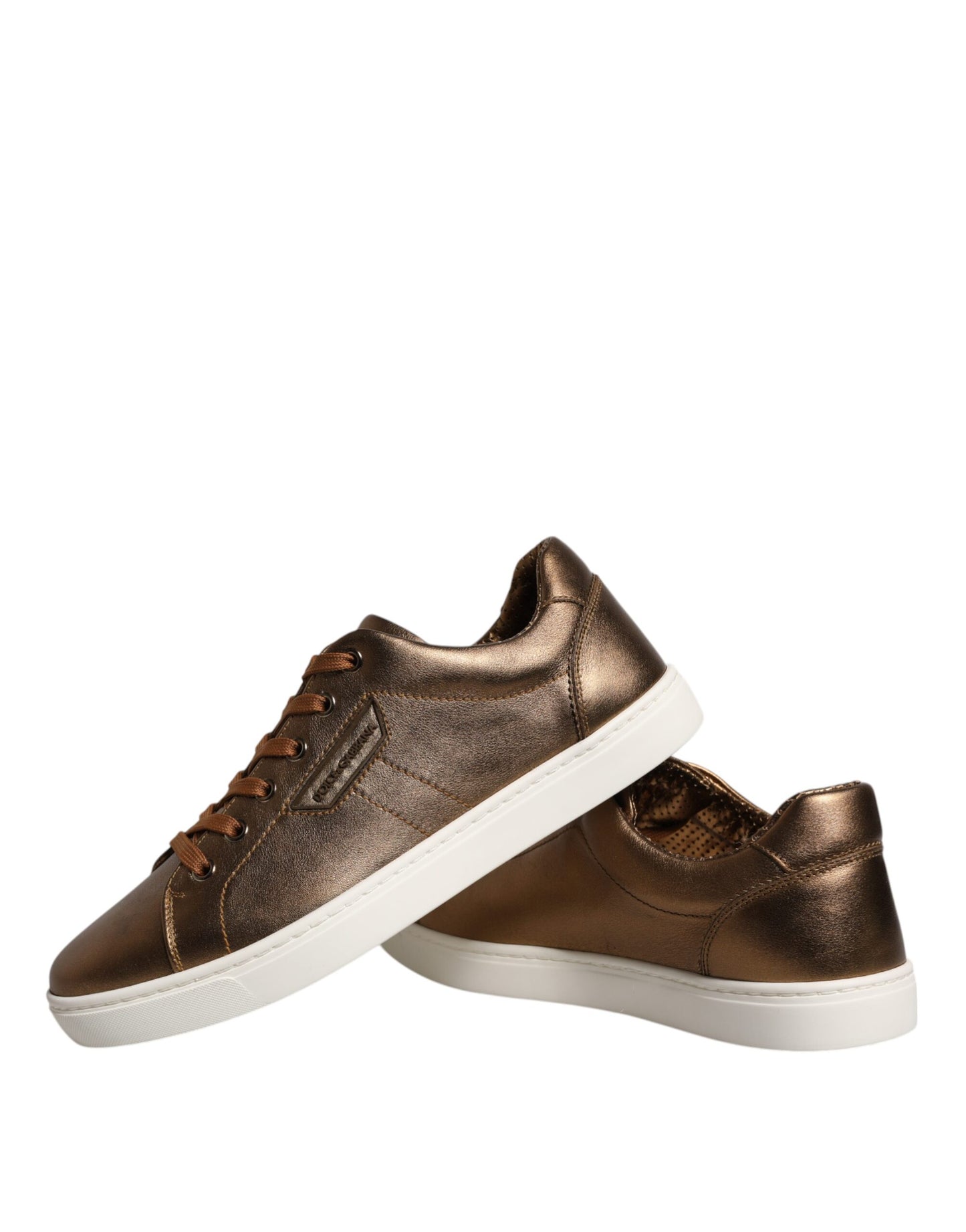 Zapatillas deportivas de cuero dorado con logo de Londres para hombre