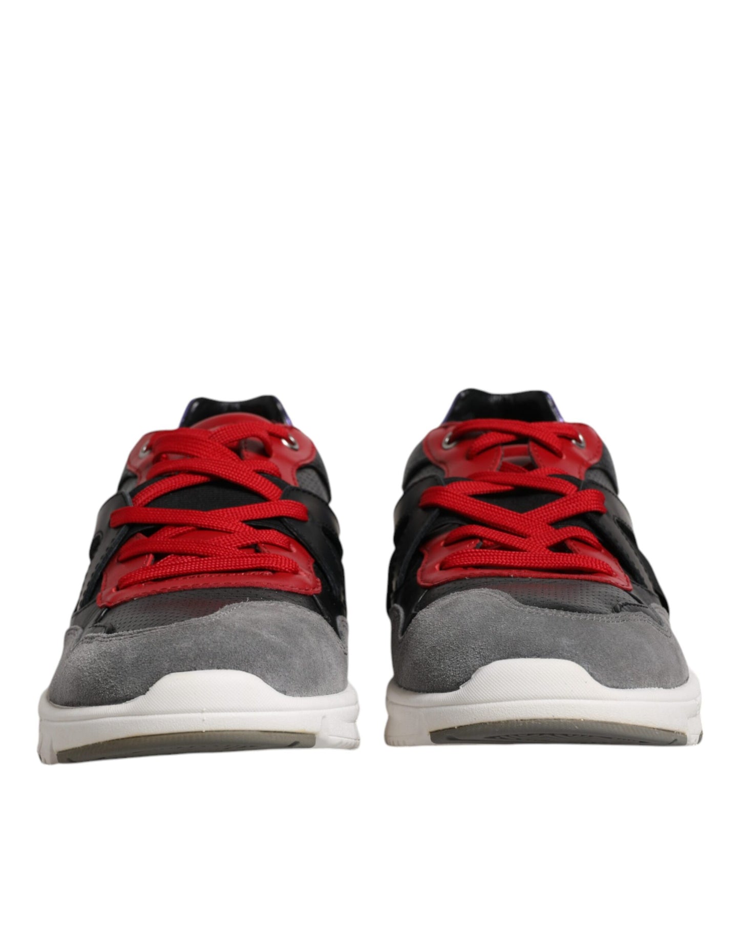 Zapatillas bajas de ante y cuero multicolor