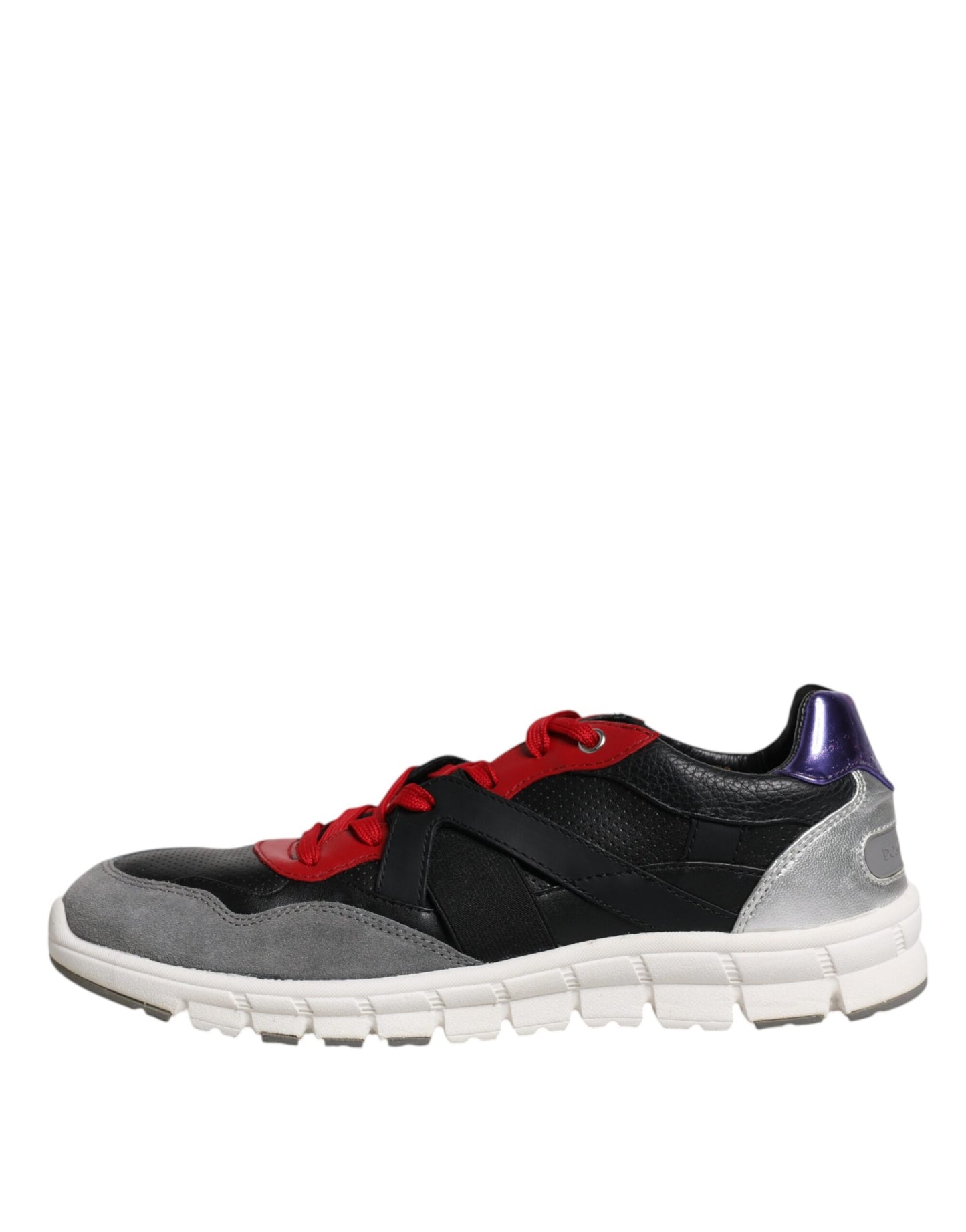 Zapatillas bajas de ante y cuero multicolor