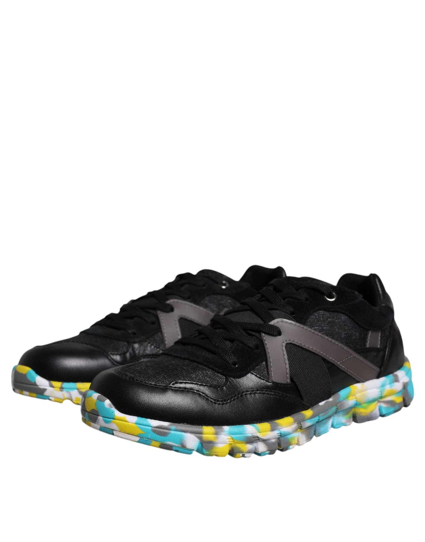 Zapatillas deportivas bajas de poliéster negro para hombre