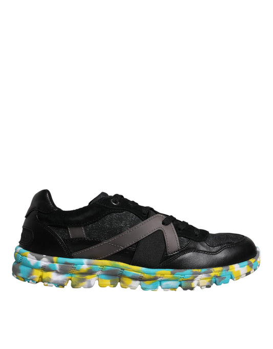 Zapatillas deportivas bajas de poliéster negro para hombre