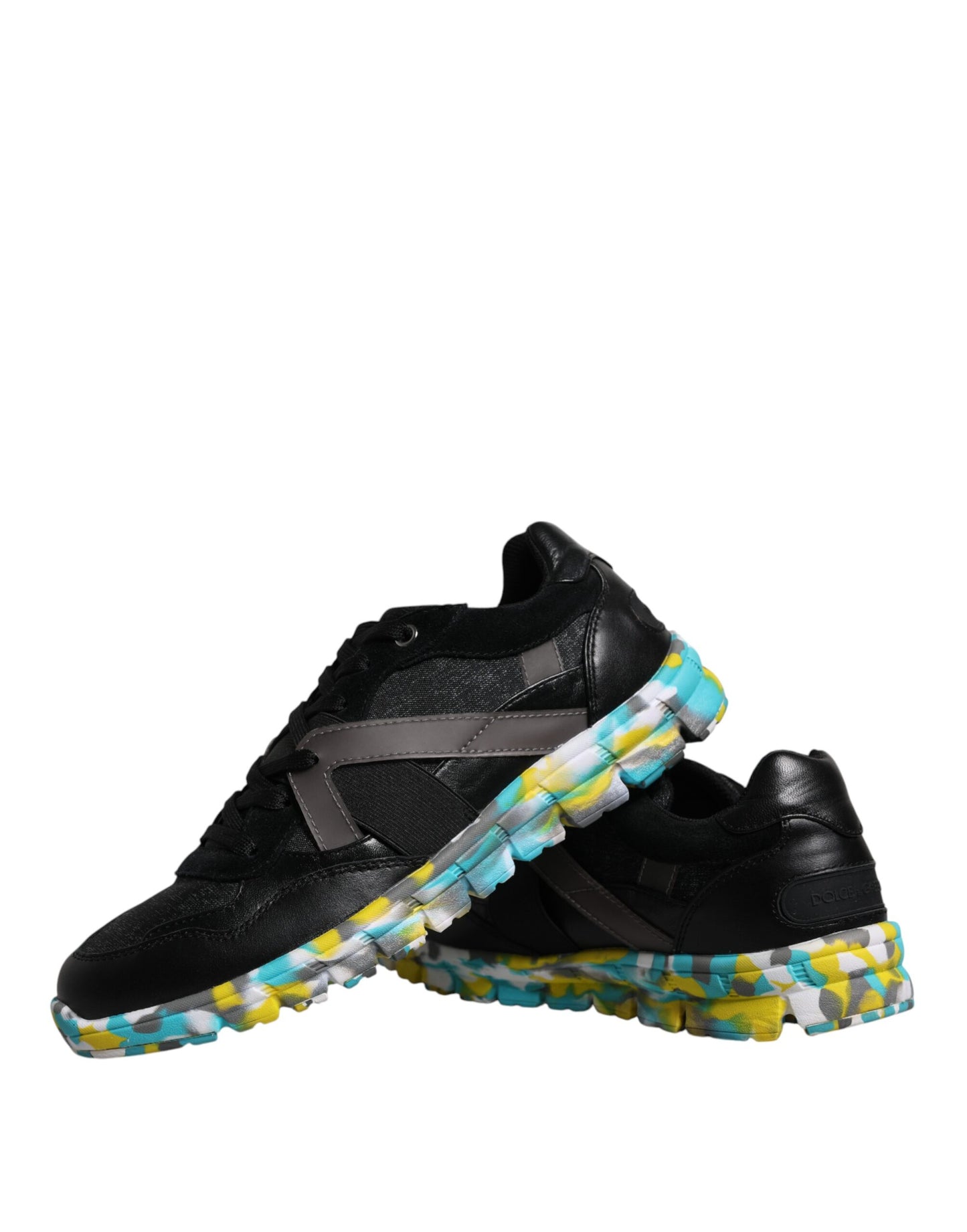 Zapatillas deportivas bajas de poliéster negro para hombre