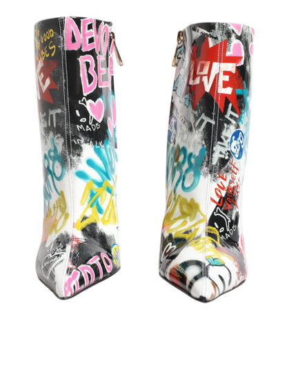 Botas de media caña Keira con grafiti multicolor