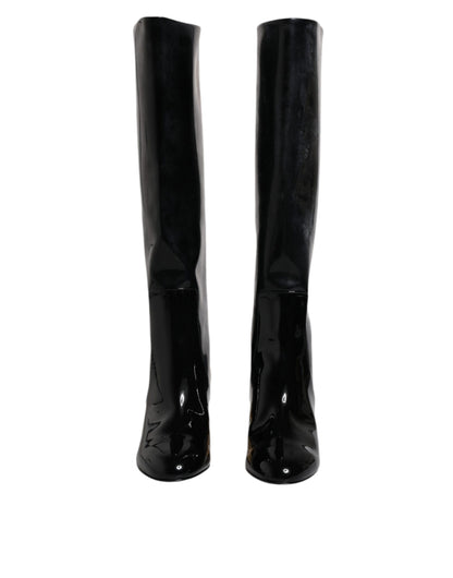Botas altas Vally de charol negro