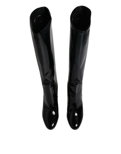 Botas altas Vally de charol negro