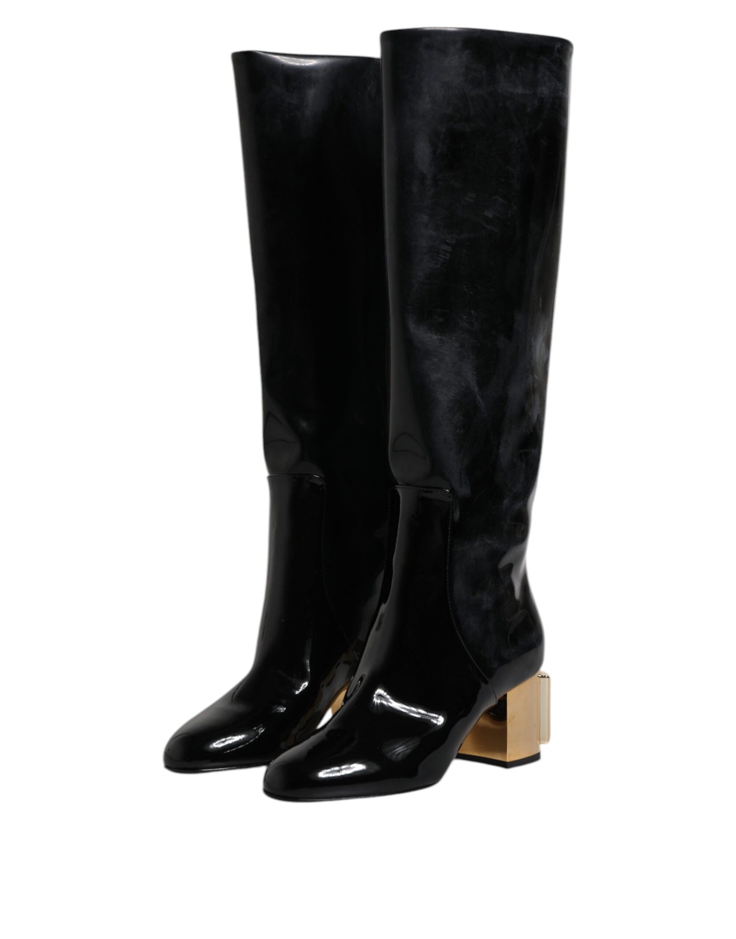 Botas altas Vally de charol negro