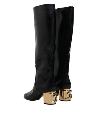 Botas altas Vally de charol negro