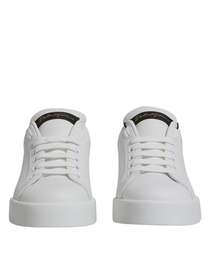 Zapatillas clásicas bajas de cuero blanco