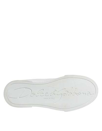 Zapatillas clásicas bajas de cuero blanco