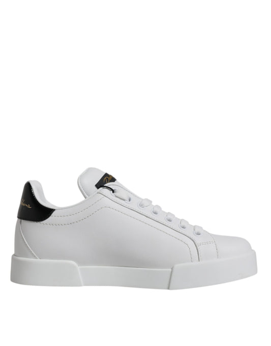 Zapatillas clásicas bajas de cuero blanco