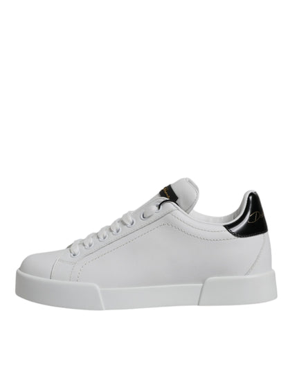 Zapatillas clásicas bajas de cuero blanco