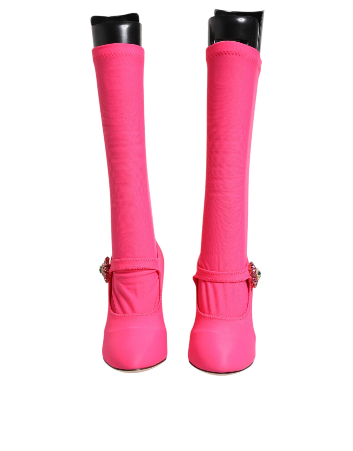 Botas altas Crystal Vally de nailon rosa