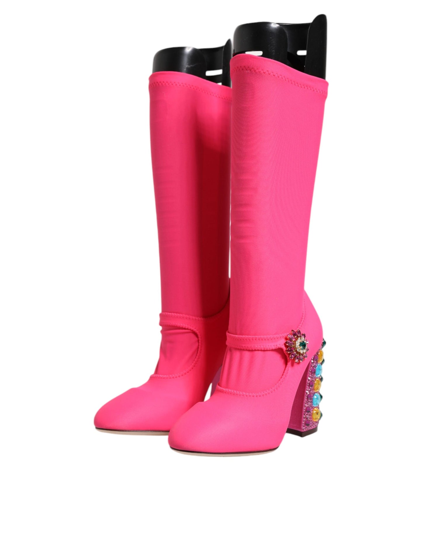 Botas altas Crystal Vally de nailon rosa