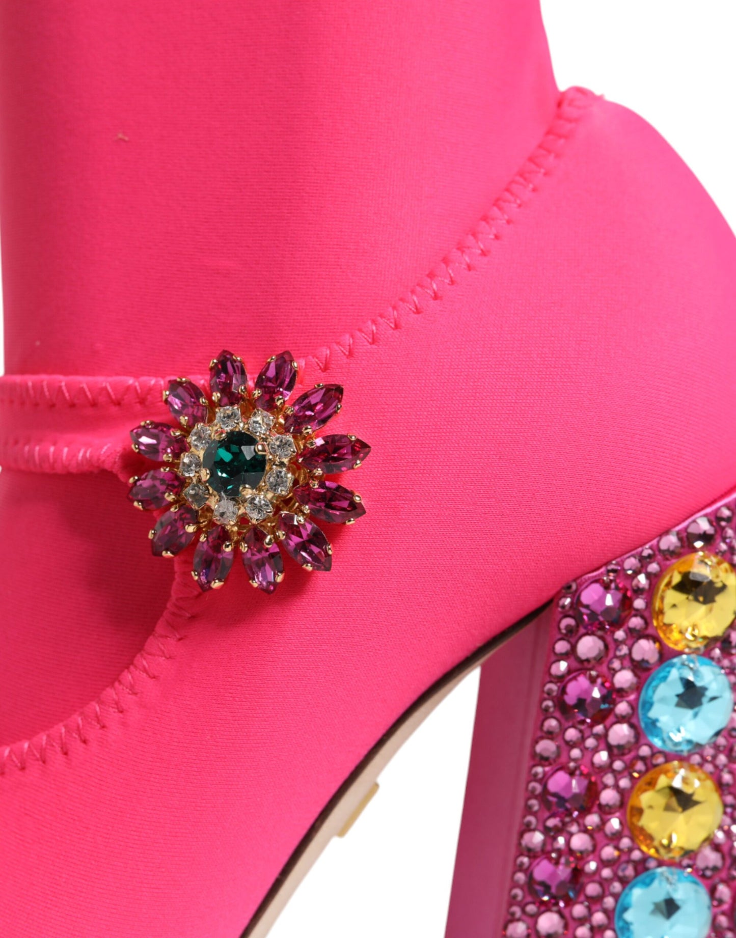 Botas altas Crystal Vally de nailon rosa