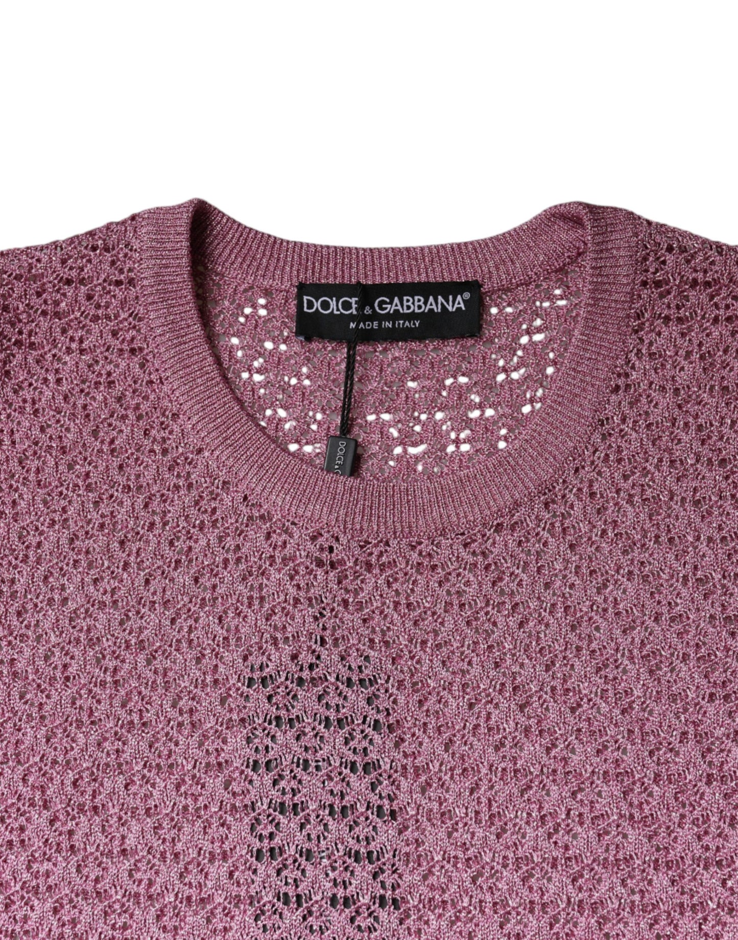 Camiseta sin mangas de malla rosa transparente