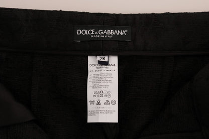 Elegantes pantalones capri de cintura alta