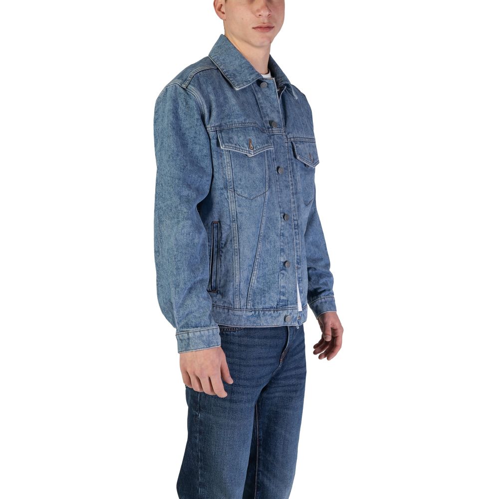 Chaqueta de algodón azul claro