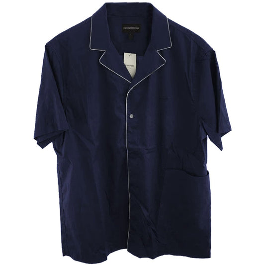 Camisa de algodón azul