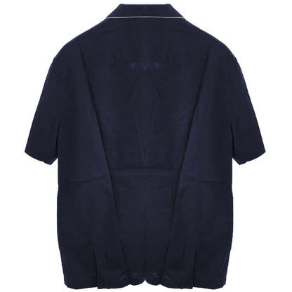 Camisa de algodón azul
