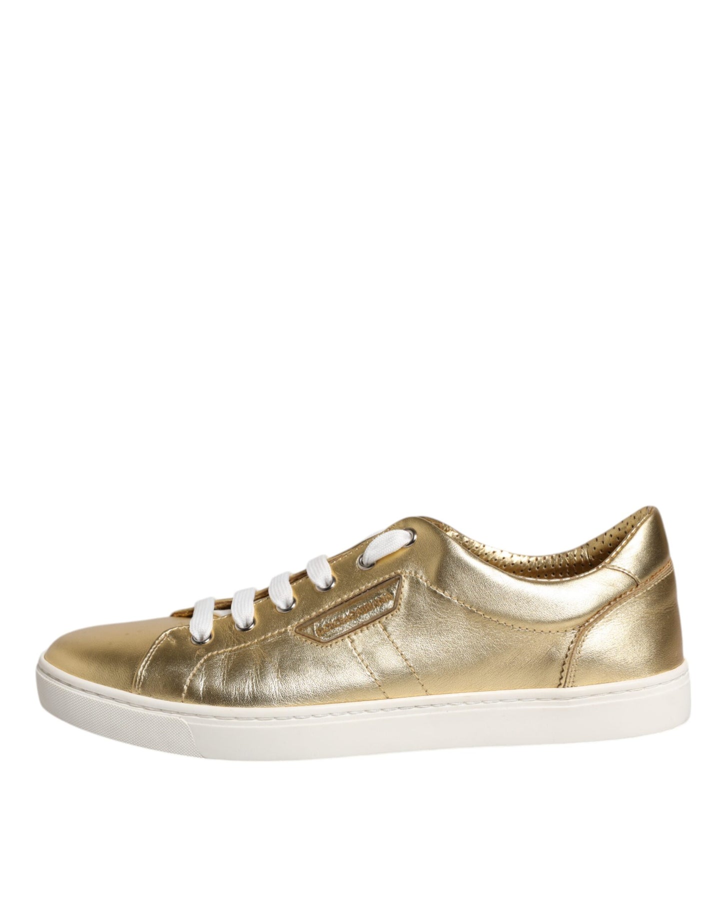 Zapatillas deportivas de cuero dorado con logo de Londres para hombre
