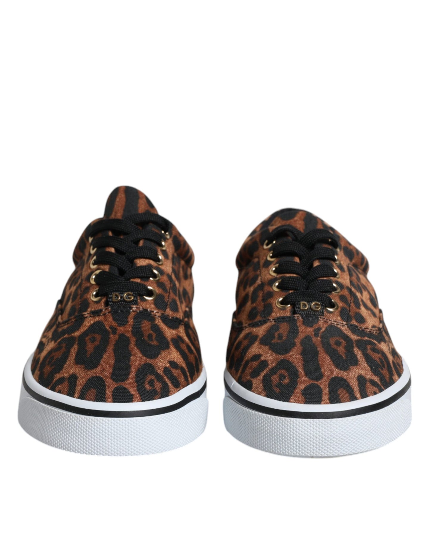 Zapatillas deportivas de algodón con estampado de leopardo marrón