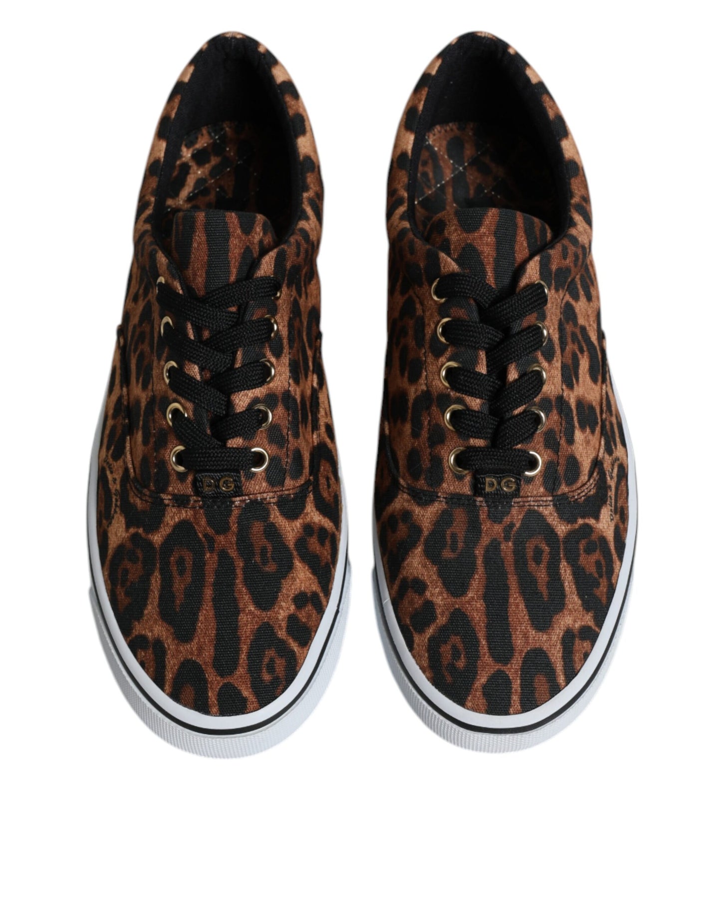 Zapatillas deportivas de algodón con estampado de leopardo marrón