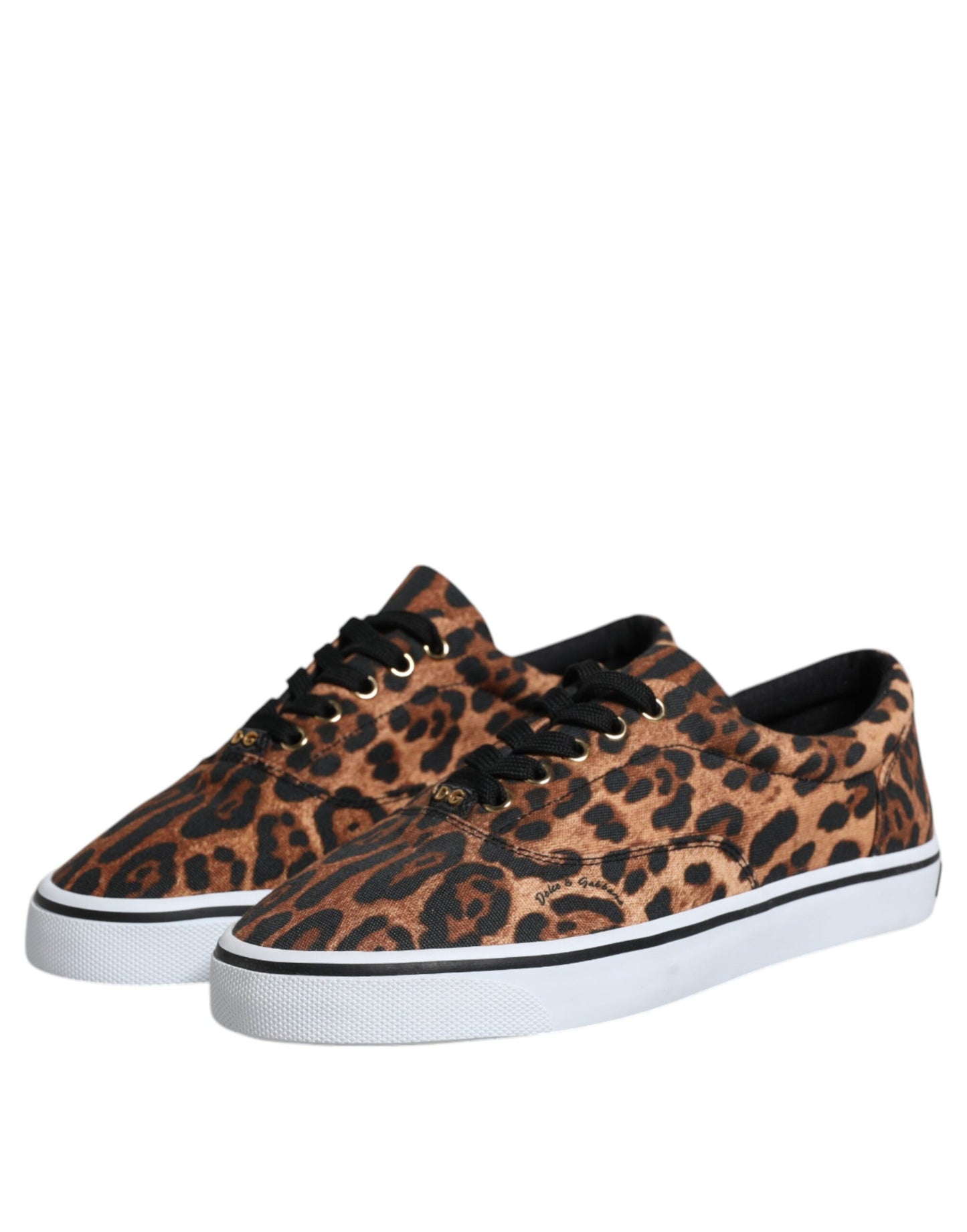 Zapatillas deportivas de algodón con estampado de leopardo marrón