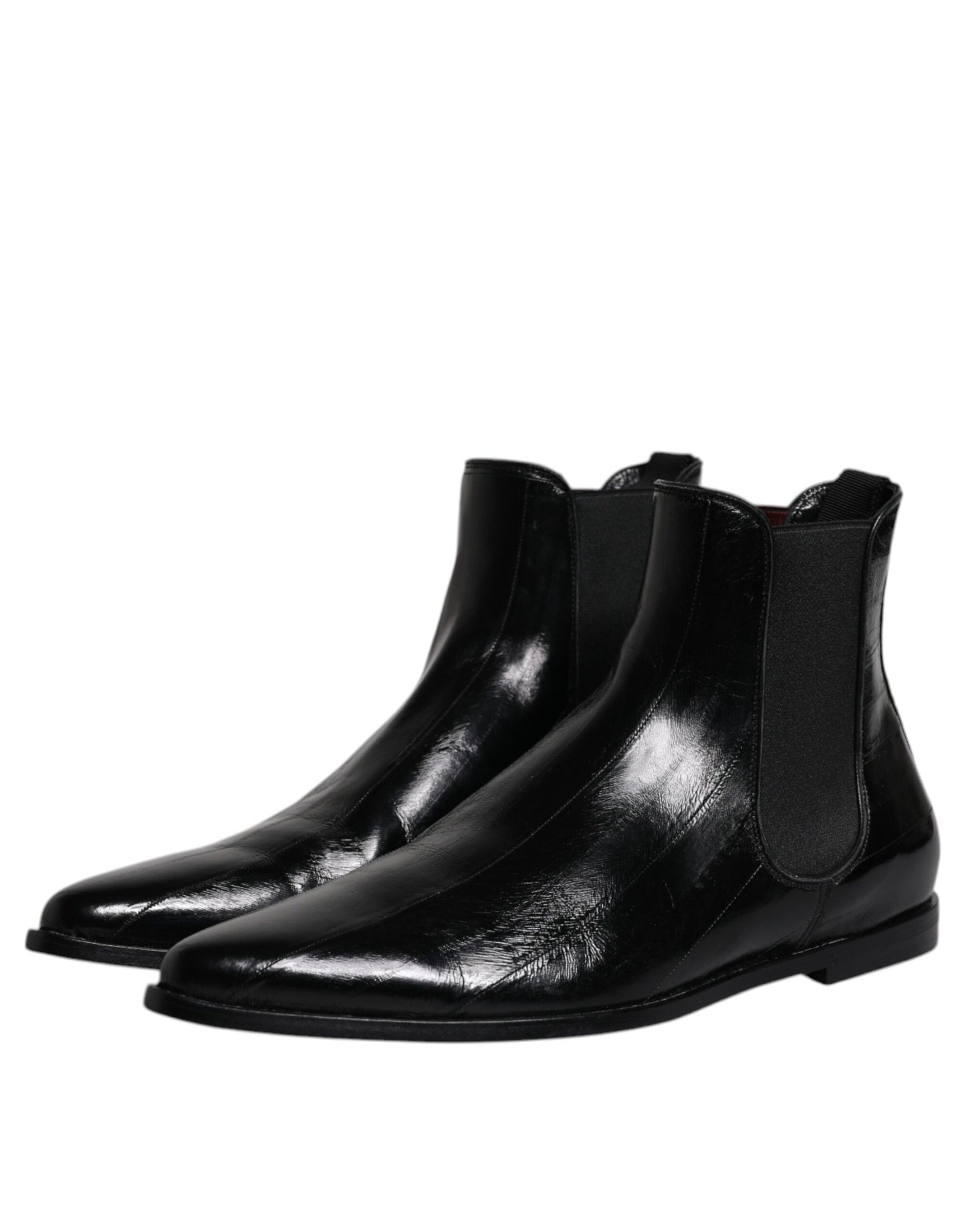 Botines Chelsea de piel negra para hombre