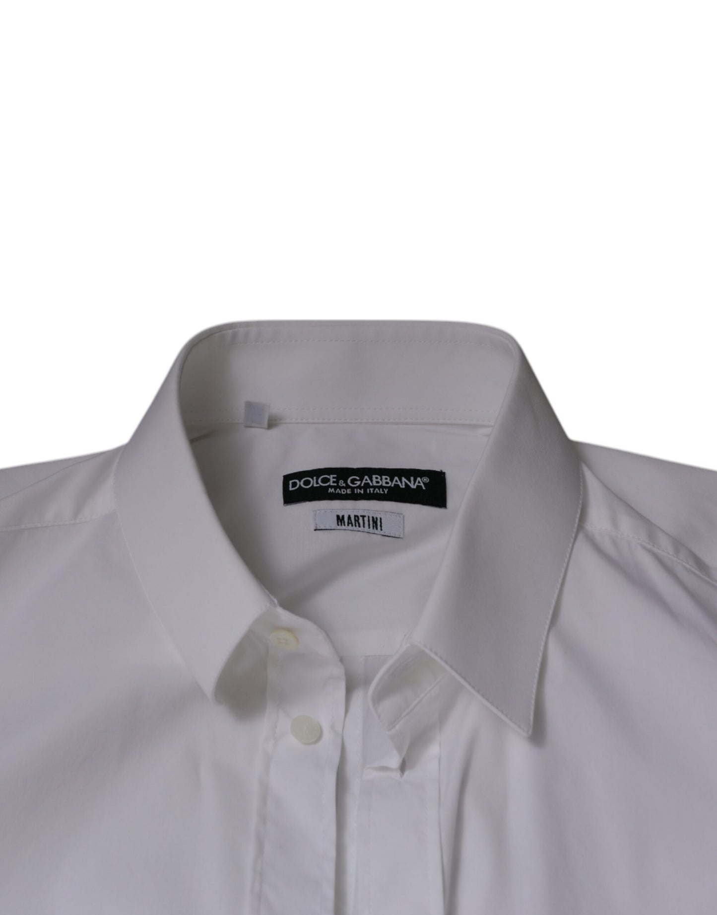 Camisa de vestir MARTINI para hombre, mezcla de algodón blanco