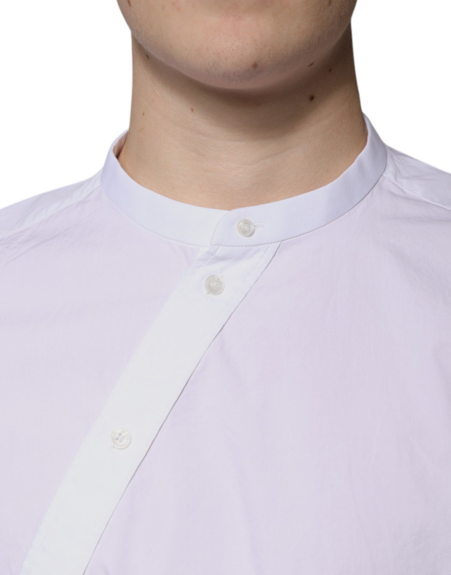 Camisa de vestir MARTINI de algodón blanco de corte entallado