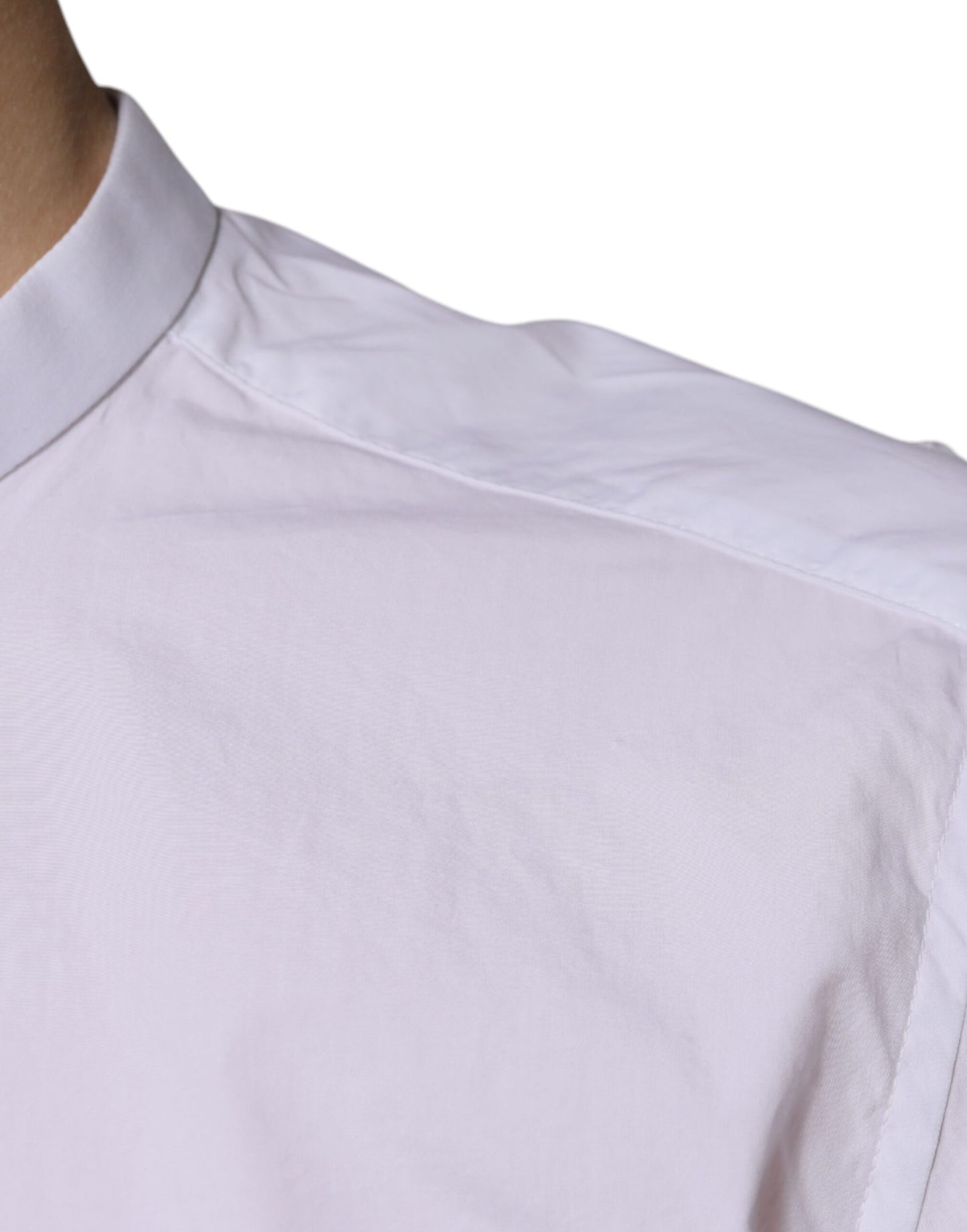 Camisa de vestir MARTINI de algodón blanco de corte entallado