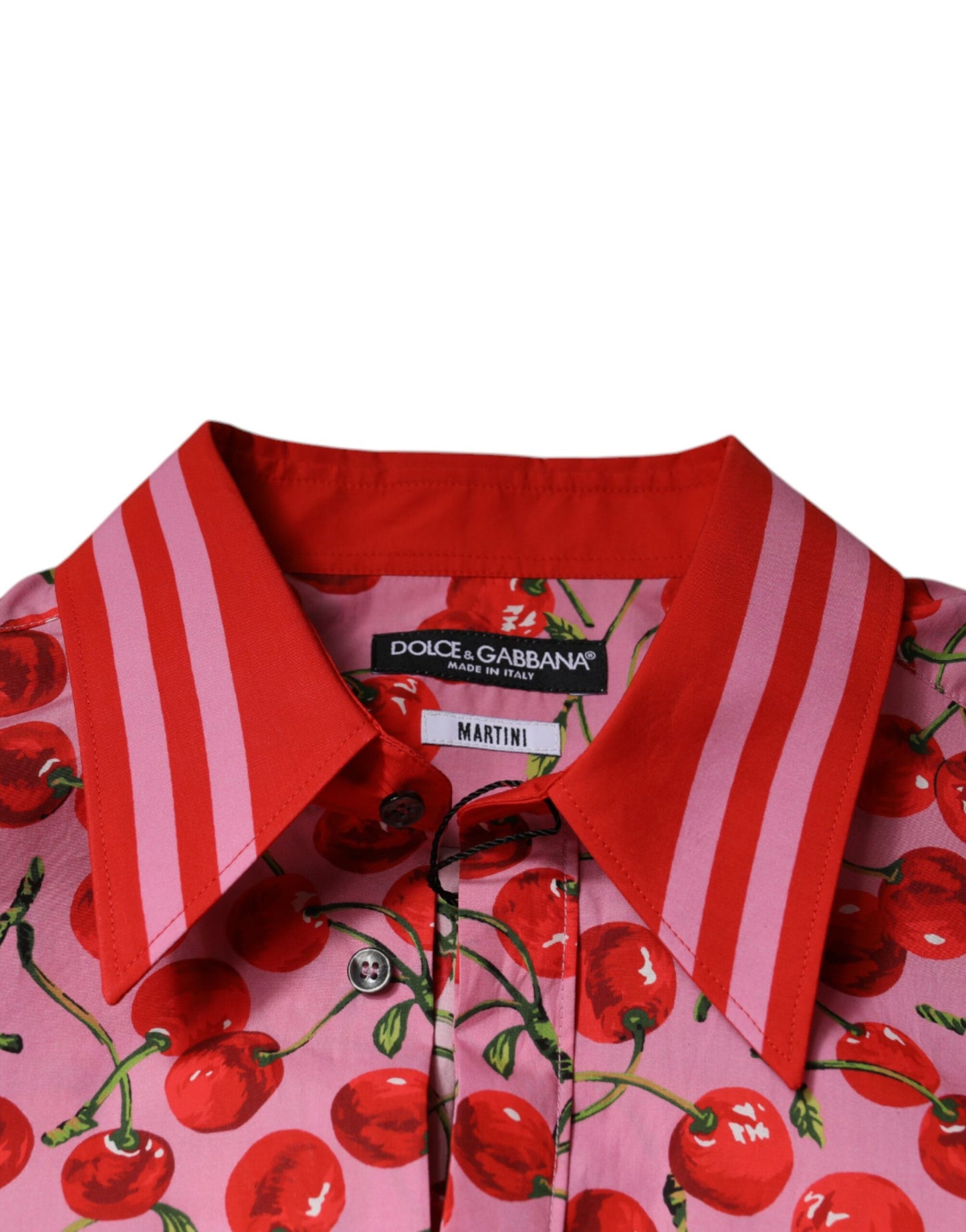 Camisa formal MARTINI de algodón color cereza rosa