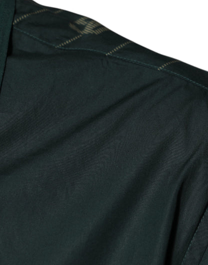 Camisa casual MARTINI de manga larga con logotipo verde