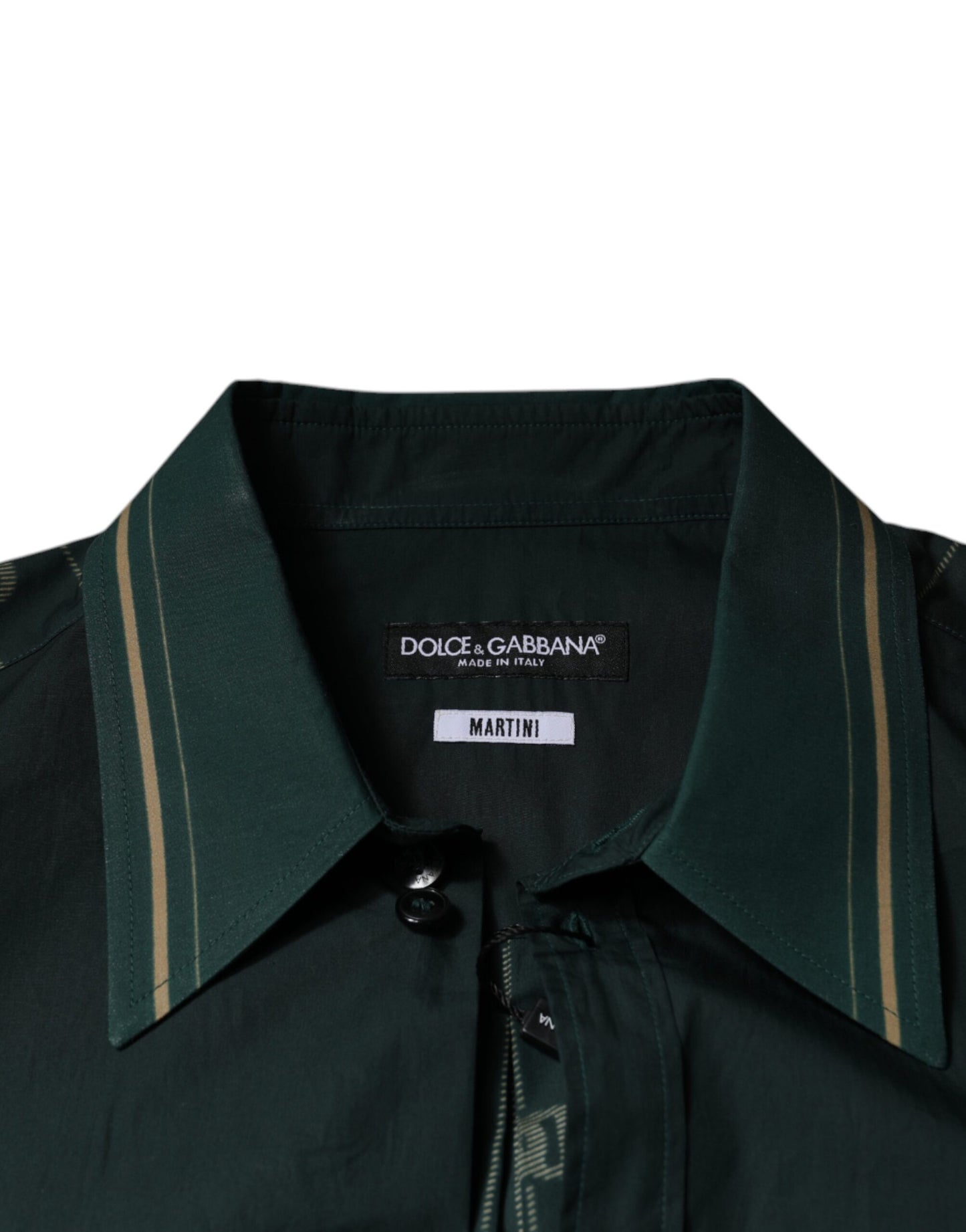Camisa casual MARTINI de manga larga con logotipo verde