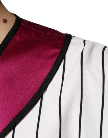Camiseta con cuello en V y botones de jersey con logotipo multicolor