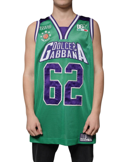 Camiseta sin mangas de jersey de poliéster verde