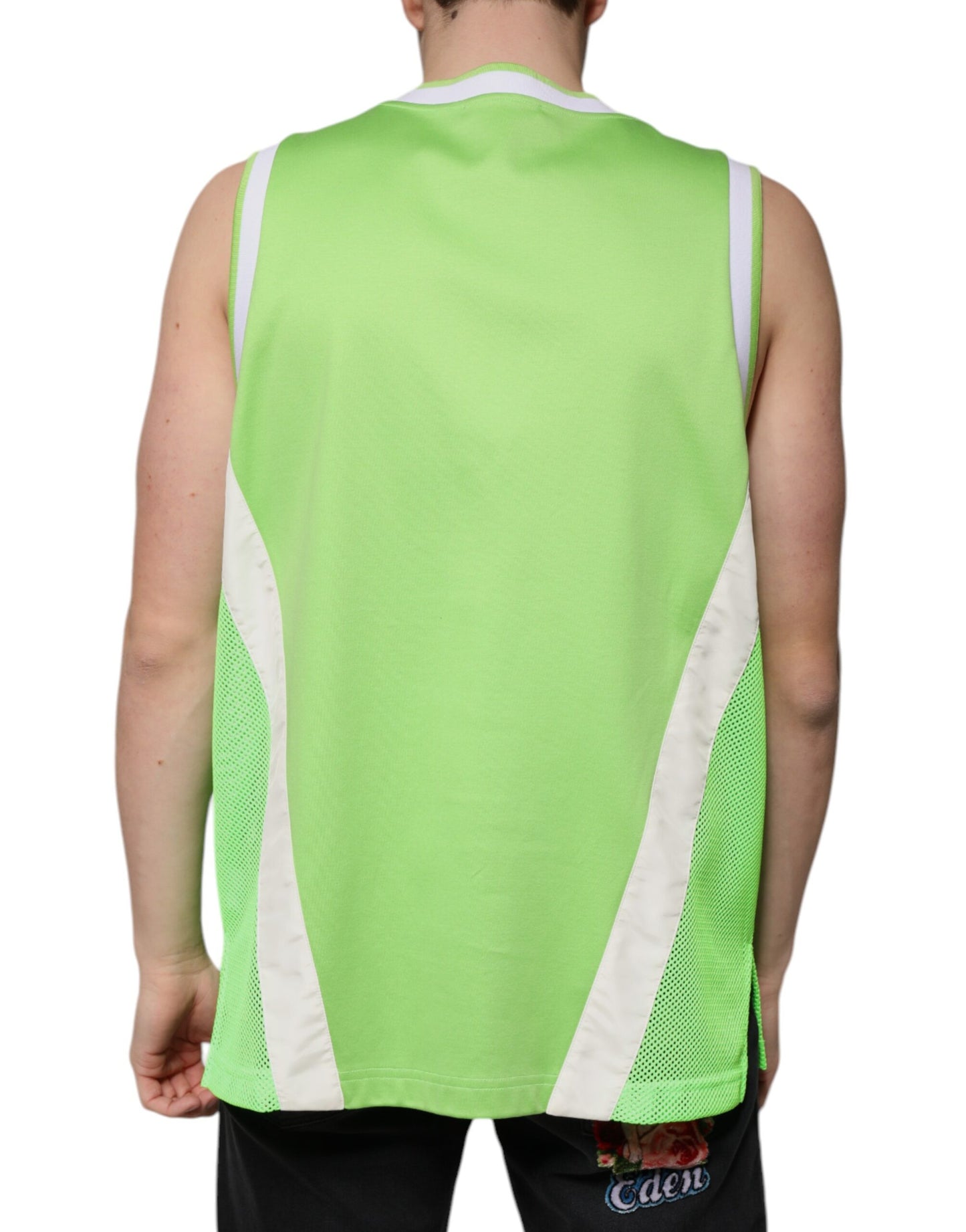 Camiseta sin mangas de jersey de poliéster verde