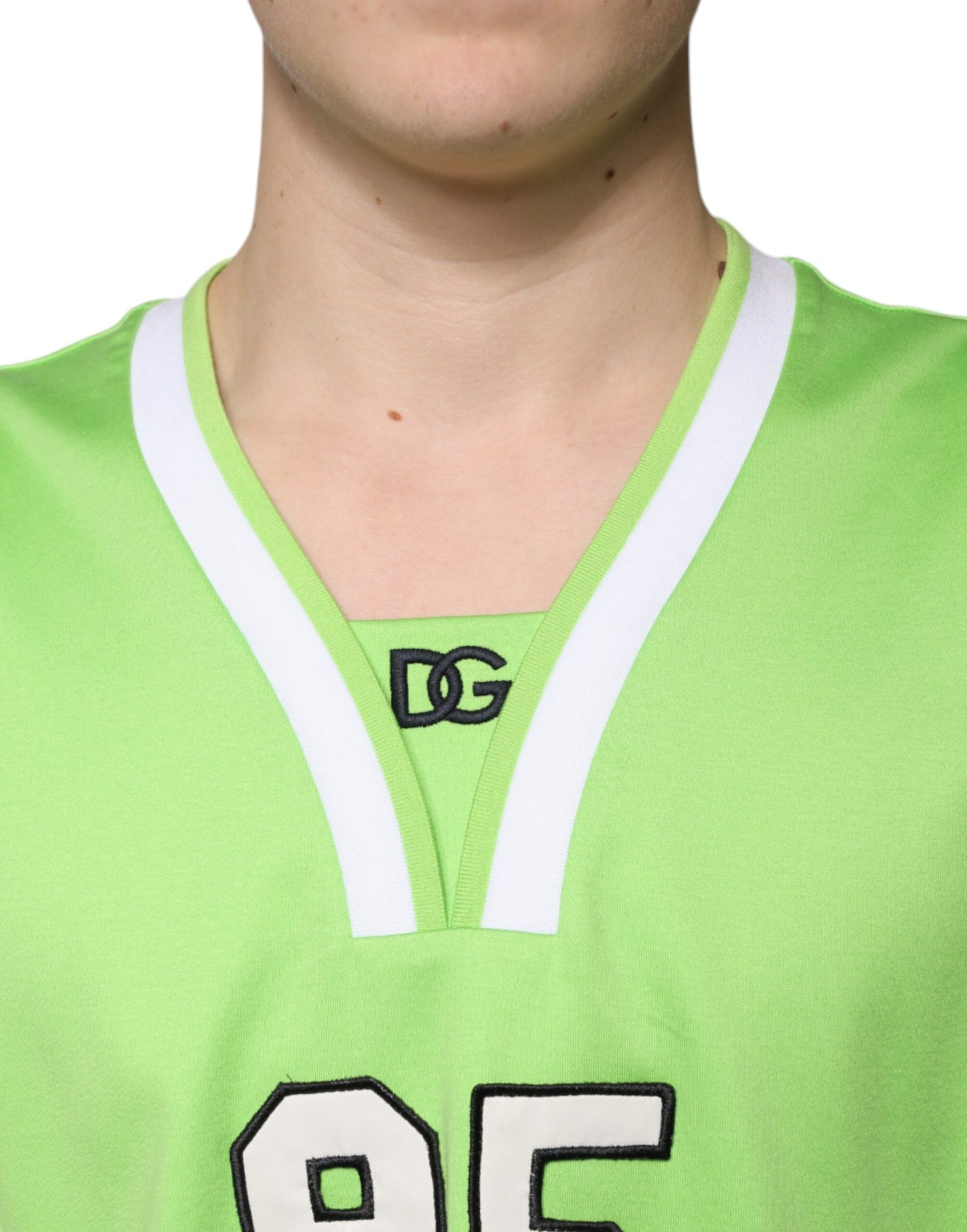 Camiseta sin mangas de jersey de poliéster verde