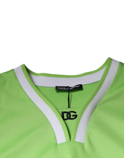 Camiseta sin mangas de jersey de poliéster verde
