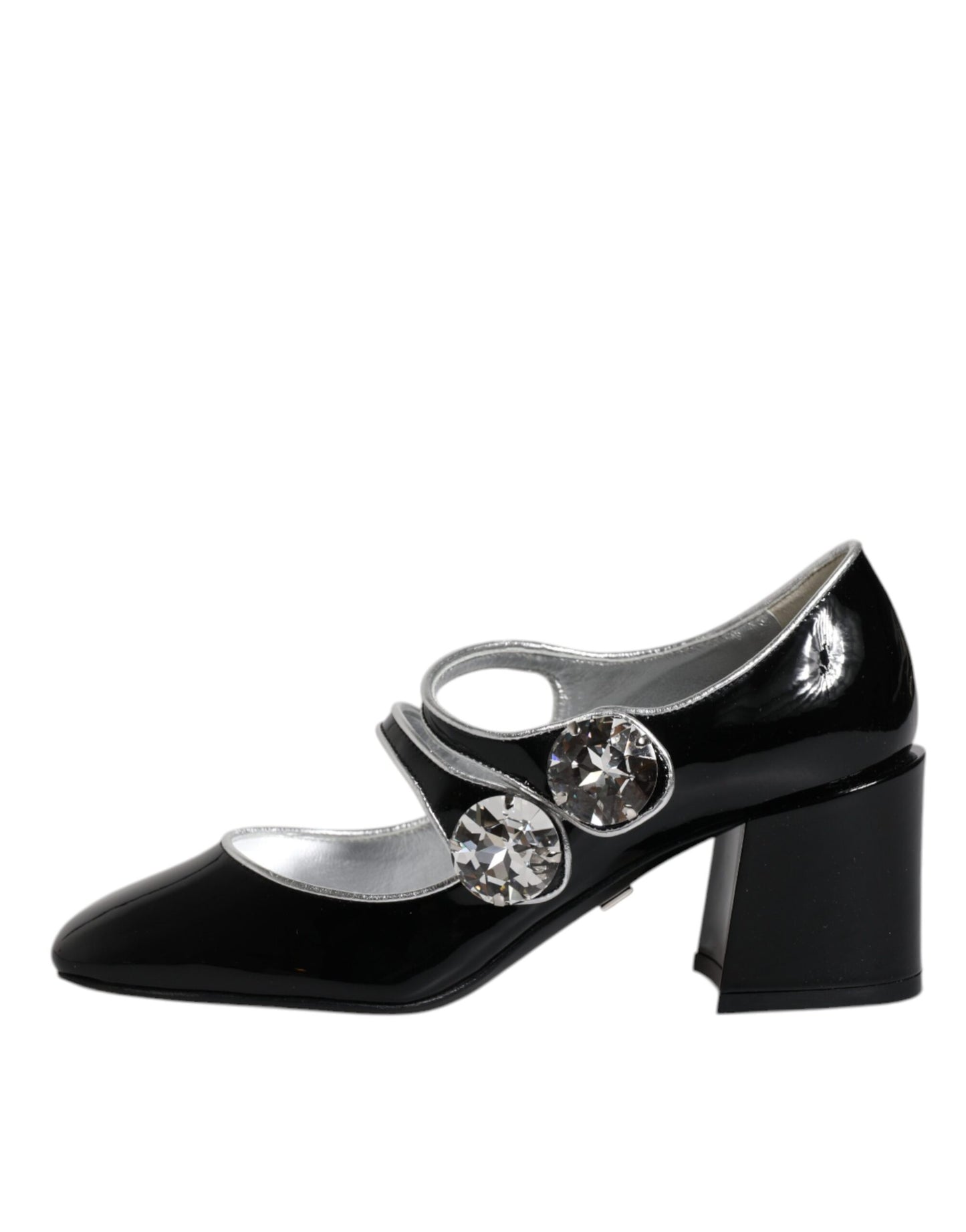 Zapatos Mary Jane de charol negro con cristales
