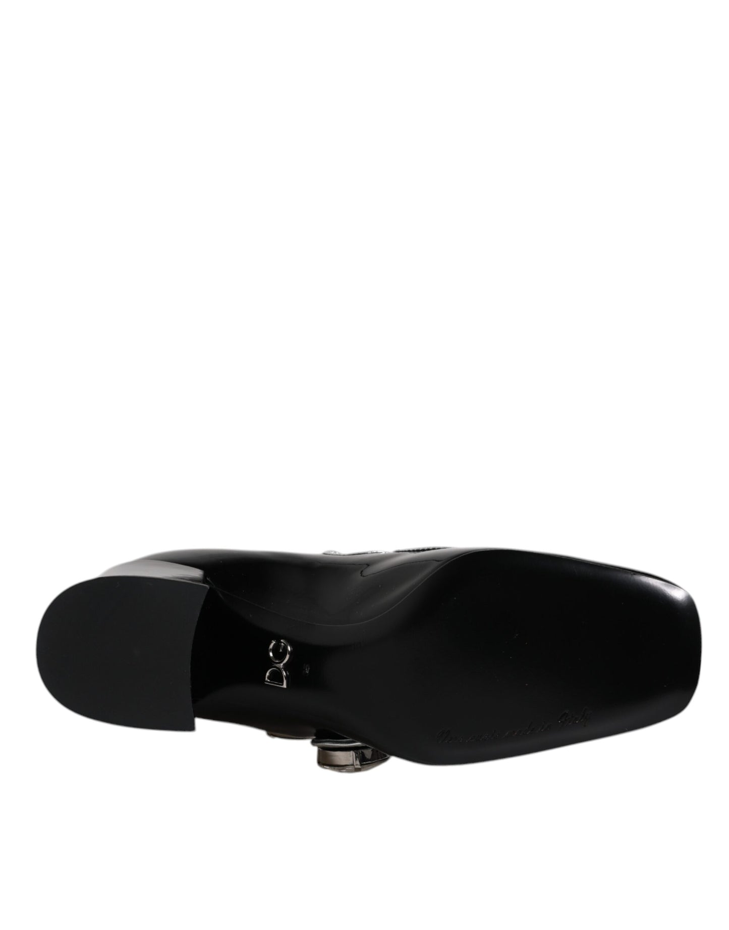 Zapatos Mary Jane de charol negro con cristales