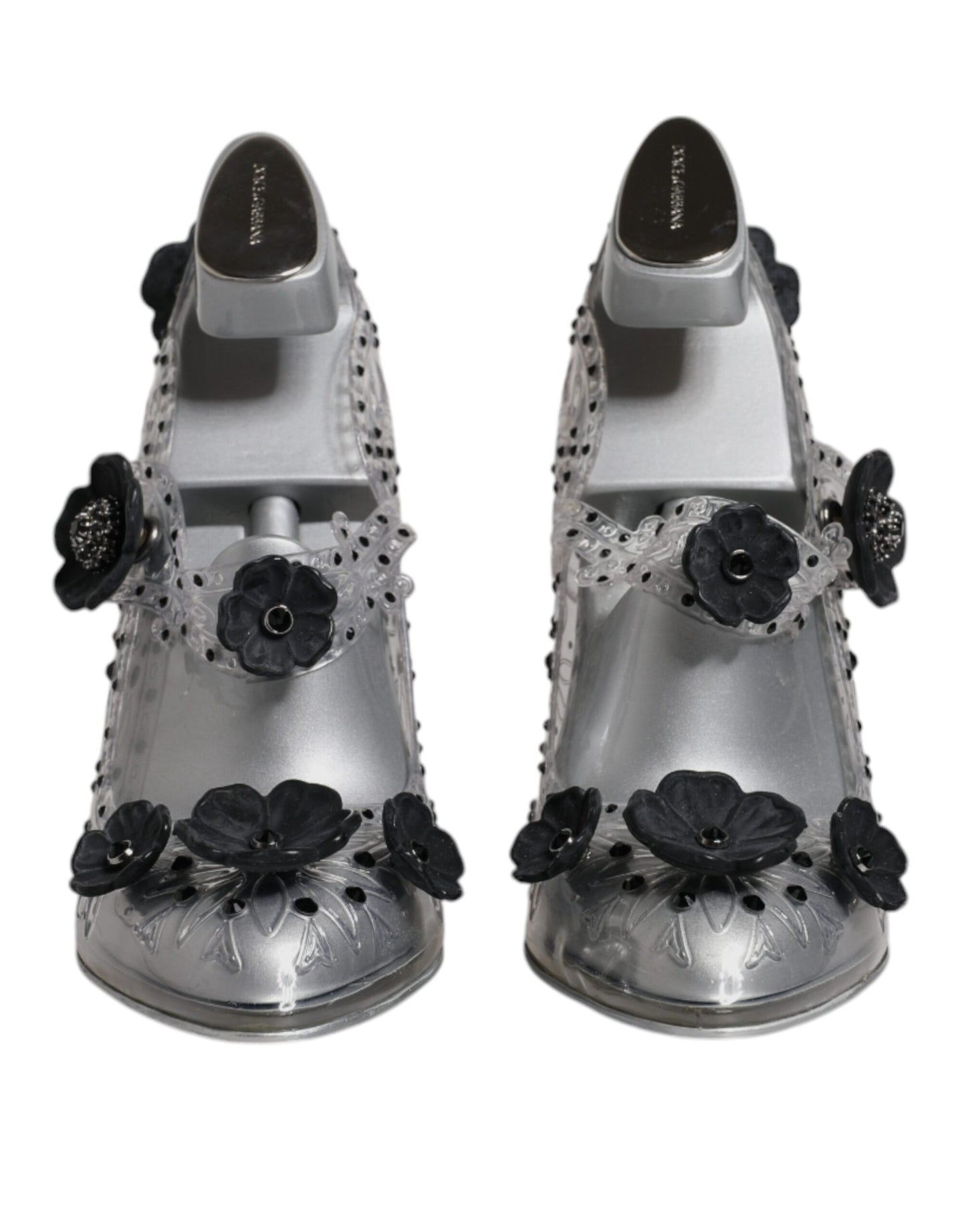 Zapatos de tacón CINDERELLA con cristales florales transparentes