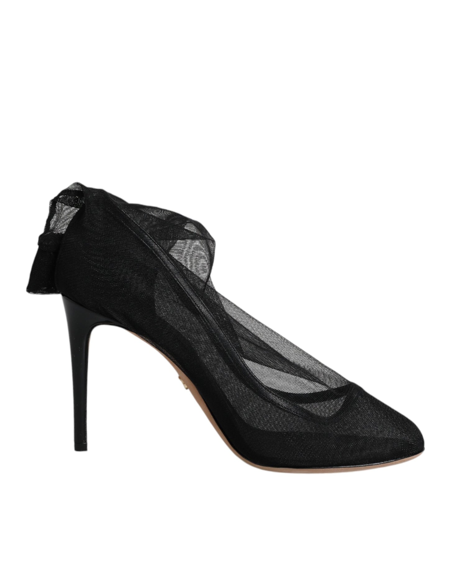 Botas tipo calcetín de malla elástica de nailon negro