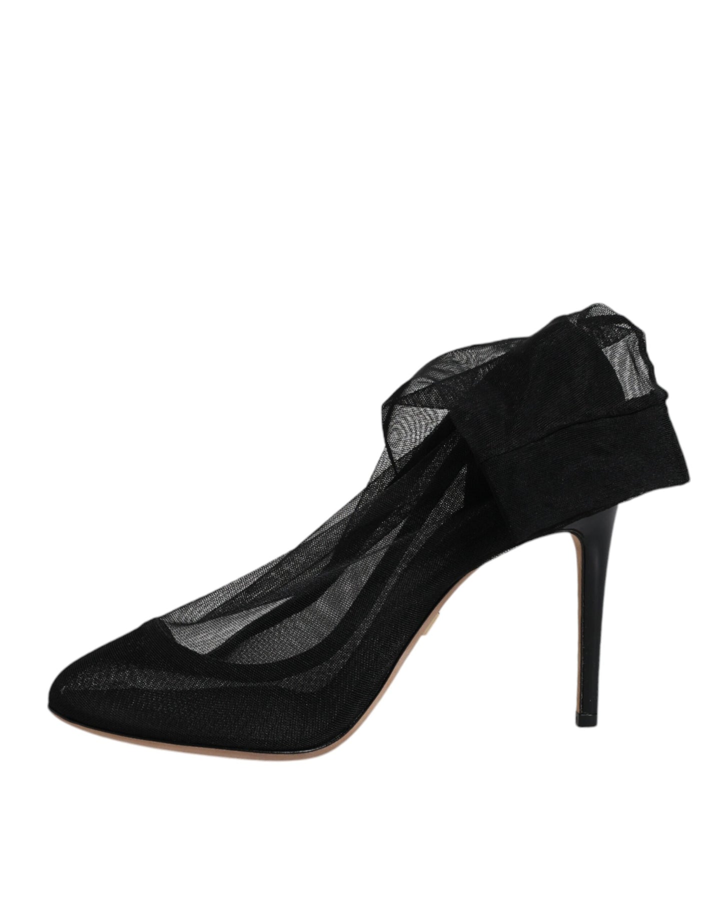 Botas tipo calcetín de malla elástica de nailon negro